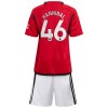 Conjunto (Camiseta+Pantalón Corto) Manchester United Hannibal 46 Primera Equipación 23-24 - Niño